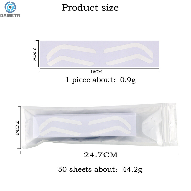 50 vienetų vienkartinio antakių dizaino trafaretinis antakių atspalvis Airbrush pagalbinis lipdukas antakių formavimui su vieno antakių tipo parinktimi