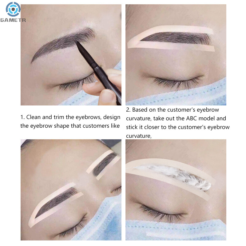 50 vienetų vienkartinio antakių dizaino trafaretinis antakių atspalvis Airbrush pagalbinis lipdukas antakių formavimui su vieno antakių tipo parinktimi