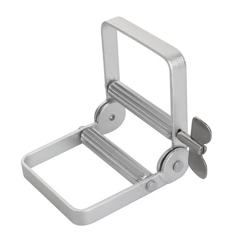 Dozator de metal Suport pentru stoarcerea pastei de dinți Instrument multifuncțional pentru stoarcerea vopselei în ulei din aliaj de aluminiu pentru pastă de dinți