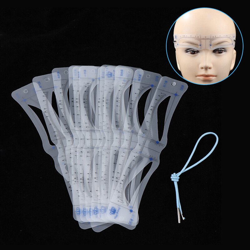 12 vnt. daugkartinio naudojimo silikoniniai antakių trafaretai antakių makiažo piešimo vadovo kortelės šablonas, patogus naudoti „pasidaryk pats“ makiažo įrankiams