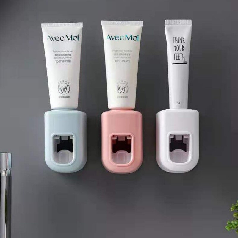 Creative Wall Mount automātiskais zobu pastas dozators vannas istabas piederumi Ūdensnecaurlaidīgs Lazy zobu pastas spiedes zobu birstes turētājs