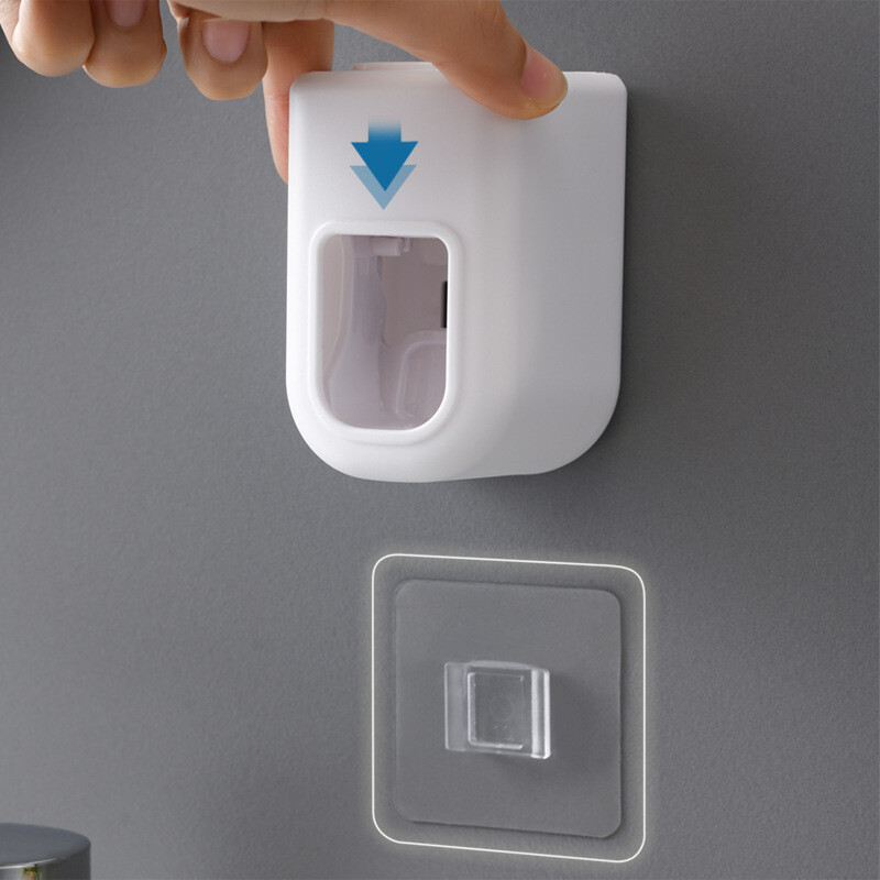 Creative Wall Mount automātiskais zobu pastas dozators vannas istabas piederumi Ūdensnecaurlaidīgs Lazy zobu pastas spiedes zobu birstes turētājs