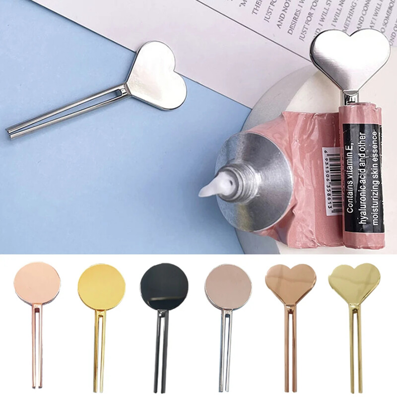 Praktiska rokasgrāmata cauruļu spiedes atslēgu rullīšu komplekts dozators vannas istabas aksesuāri slinkiem cilvēkiem noderīga sirds apļa formas zobu pasta