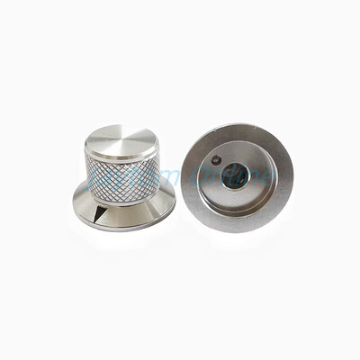 2 komada srebrne aluminijske legure potenciometra s poklopcem prekidača za glasnoću zvuka, električne gitare, bas gumbi Tip vijka 25 X 17 mm s vijkom