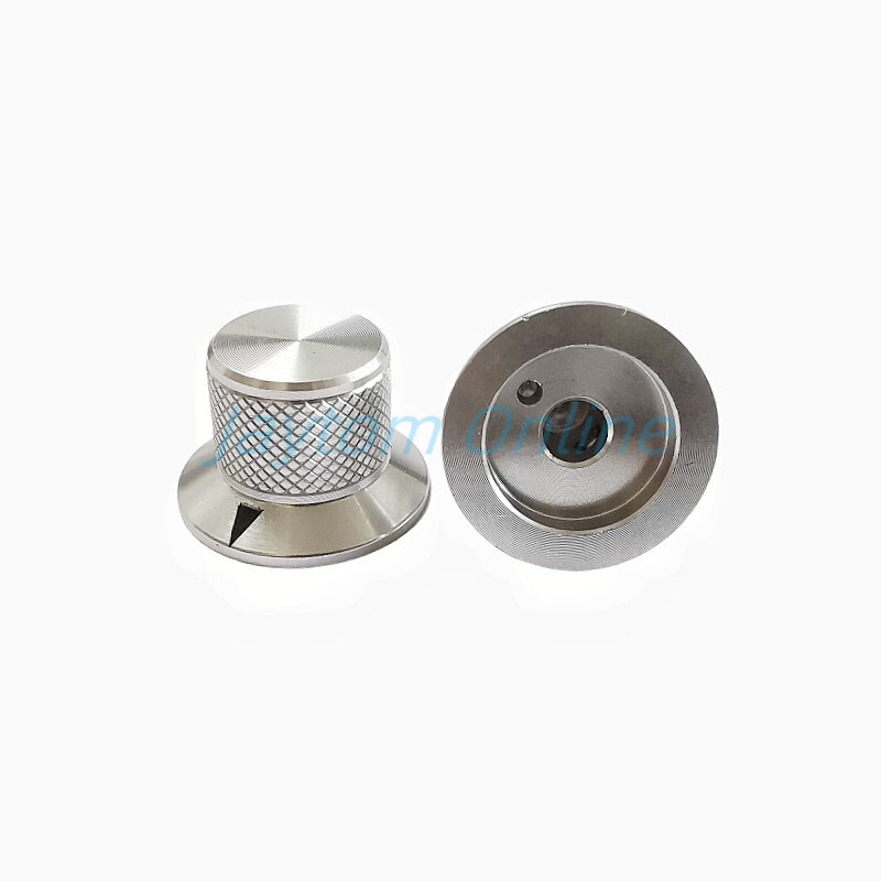 2 komada srebrne aluminijske legure potenciometra s poklopcem prekidača za glasnoću zvuka, električne gitare, bas gumbi Tip vijka 25 X 17 mm s vijkom