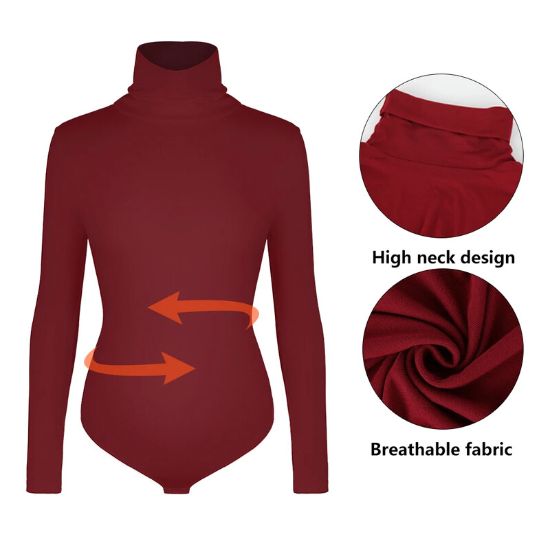 Φορμάκι με ψηλό λαιμό Γυναικεία μακρυμάνικα Shapewear Tummy Control Body Shaper Σέξι σλιπ Γυναικεία ζεστά ρούχα Φθινόπωρο Χειμώνας Νέο