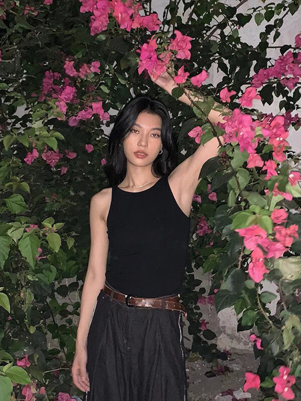 Body scobit în stil coreean Y2k, vestă pentru femei, fără spate, fără mâneci, sexy, top Spice Girl, salopetă neagră, îmbrăcăminte de stradă