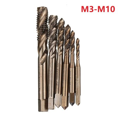 M3/M6/M8 Tap HSS Cobalt M35 Machine Sprial Flutes Taps Metric screw Tap Δεξί χειροκίνητο τρυπάνι βύσματος σπειρώματος