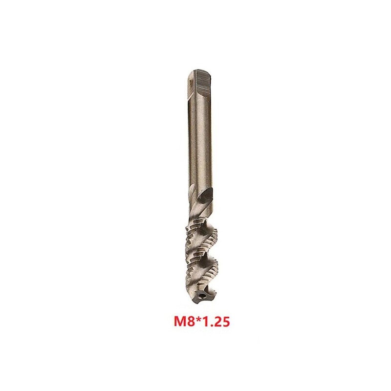 M3/M6/M8 Tap HSS Cobalt M35 Machine Sprial Flutes Taps Metriskais Skrūvējamais Taps Labās puses vītnes spraudņa krāna urbis
