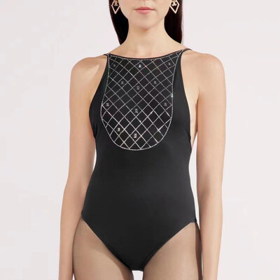 Καλοκαίρι 2024 Νέα Hot Diamond Mesh Camisole Jumpsuit with Backless Sexy Top T-shirt για γυναίκες