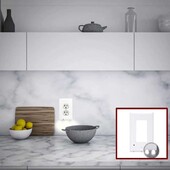 Дуплексен електрически контакт Заменя стенна плоча за щепселна електрическа розетка с LED нощни светлини - Сензор за автоматично включване/изключване