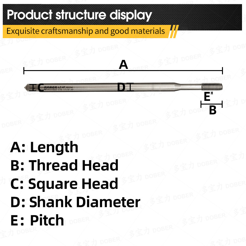 DOBER 100L/80L HSS menetfúró M1.6 M2 M3 M4 M5 M6 metrikus menetfúró és matrica készlet jobb oldali mechanikus menetfúró szerszám
