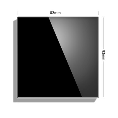 κενή πλάκα κάλυψης με σιδερένια πλάκα τοποθέτησης 82mm*82mm μαύρο και άσπρο χρυσό γκρι σκληρυμένο γυαλί πάνελ υποδοχή διακόπτη λευκό κάπρο