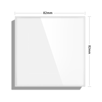 κενή πλάκα κάλυψης με σιδερένια πλάκα τοποθέτησης 82mm*82mm μαύρο και άσπρο χρυσό γκρι σκληρυμένο γυαλί πάνελ υποδοχή διακόπτη λευκό κάπρο