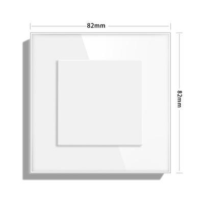 κενή πλάκα κάλυψης με σιδερένια πλάκα τοποθέτησης 82mm*82mm μαύρο και άσπρο χρυσό γκρι σκληρυμένο γυαλί πάνελ υποδοχή διακόπτη λευκό κάπρο