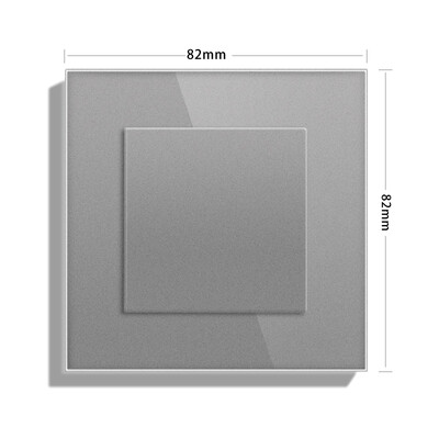 κενή πλάκα κάλυψης με σιδερένια πλάκα τοποθέτησης 82mm*82mm μαύρο και άσπρο χρυσό γκρι σκληρυμένο γυαλί πάνελ υποδοχή διακόπτη λευκό κάπρο