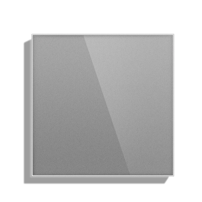 κενή πλάκα κάλυψης με σιδερένια πλάκα τοποθέτησης 82mm*82mm μαύρο και άσπρο χρυσό γκρι σκληρυμένο γυαλί πάνελ υποδοχή διακόπτη λευκό κάπρο