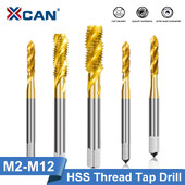 XCAN HSS 6542 vītnes krāns metriskais skrūvējamais urbis, spirālveida flauta labās puses mašīnas spraudņa krāns M2 M3 M4 M5 M6 M8 M10 M12