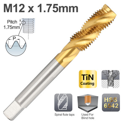 XCAN HSS 6542 vītnes krāns metriskais skrūvējamais urbis, spirālveida flauta labās puses mašīnas spraudņa krāns M2 M3 M4 M5 M6 M8 M10 M12