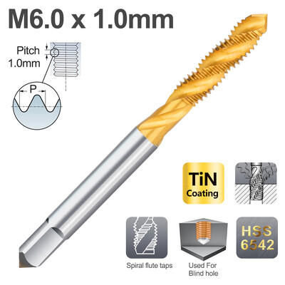 XCAN HSS 6542 vītnes krāns metriskais skrūvējamais urbis, spirālveida flauta labās puses mašīnas spraudņa krāns M2 M3 M4 M5 M6 M8 M10 M12