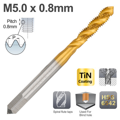 XCAN HSS 6542 vītnes krāns metriskais skrūvējamais urbis, spirālveida flauta labās puses mašīnas spraudņa krāns M2 M3 M4 M5 M6 M8 M10 M12