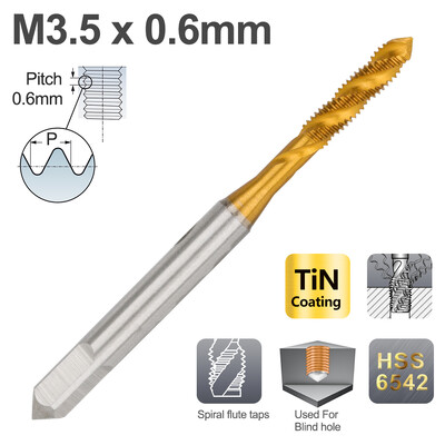 XCAN HSS 6542 vītnes krāns metriskais skrūvējamais urbis, spirālveida flauta labās puses mašīnas spraudņa krāns M2 M3 M4 M5 M6 M8 M10 M12