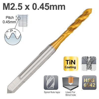 XCAN HSS 6542 vītnes krāns metriskais skrūvējamais urbis, spirālveida flauta labās puses mašīnas spraudņa krāns M2 M3 M4 M5 M6 M8 M10 M12