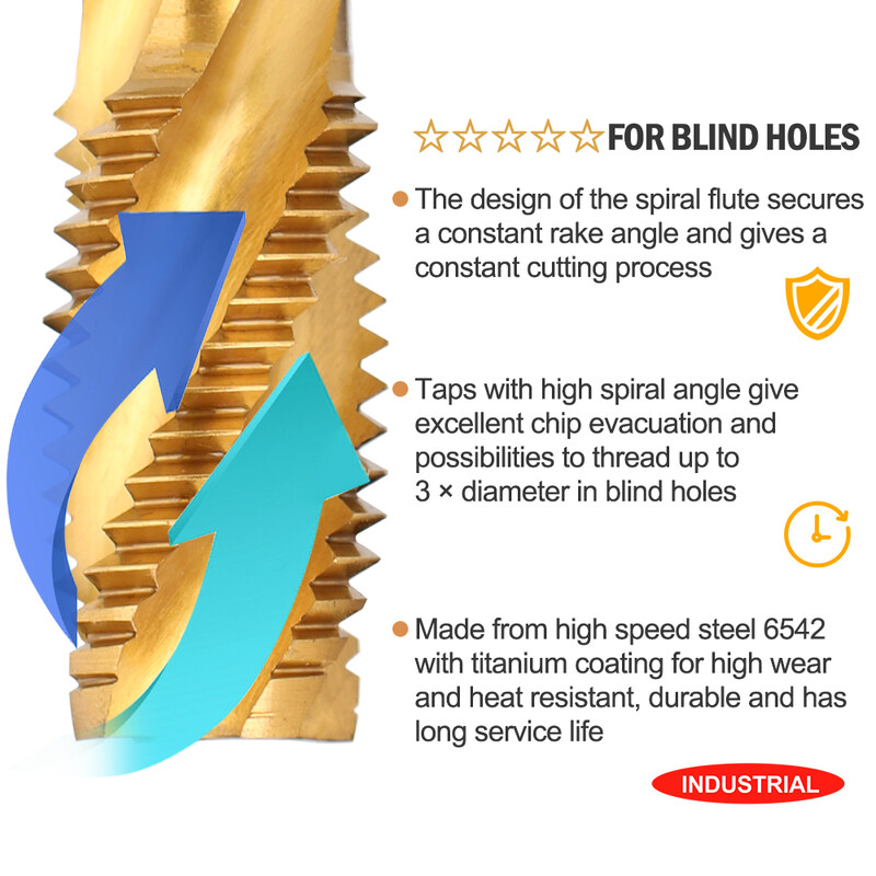 XCAN HSS 6542 vītnes krāns metriskais skrūvējamais urbis, spirālveida flauta labās puses mašīnas spraudņa krāns M2 M3 M4 M5 M6 M8 M10 M12