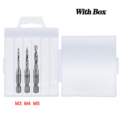 Set de burghie pentru robinet, 1/6 buc., tija hexagonală placată cu titan HSS, șurub, filet, mașină de șuruburi, robinet compus M3 M4 M5 M6 M8 M10, unelte de mână