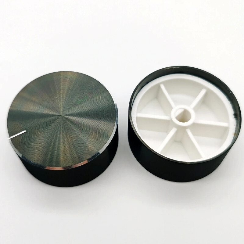 1 tk 40 * 19 mm 6 mm D-teljega alumiiniumsulamist potentsiomeetri juhtnupu helitugevuse heli kodeerija nupu kork 40x19 mm (dh)