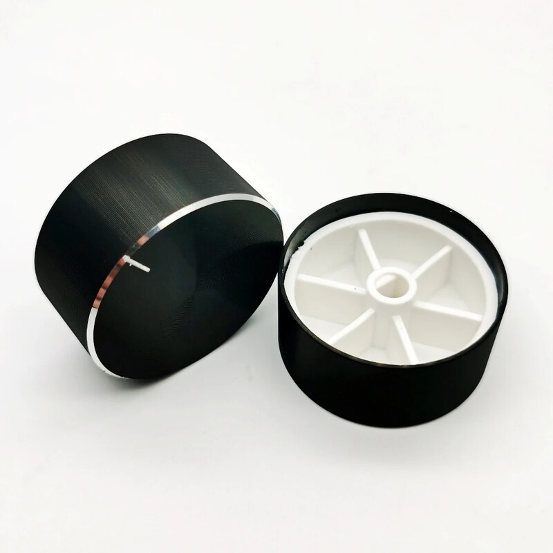 1 tk 40 * 19 mm 6 mm D-teljega alumiiniumsulamist potentsiomeetri juhtnupu helitugevuse heli kodeerija nupu kork 40x19 mm (dh)