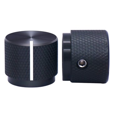 2 tk alumiiniumist pöörlev elektrooniline potentsiomeetri nupp 6 mm läbimõõduga võlli helitugevuse reguleerimisnupu jaoks 20 x 17 mm (läbimõõt x kõrgus)