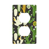 Animacinių filmų kaktuso sieninis skydas, jungiklis, plokštės dangčio dekoras