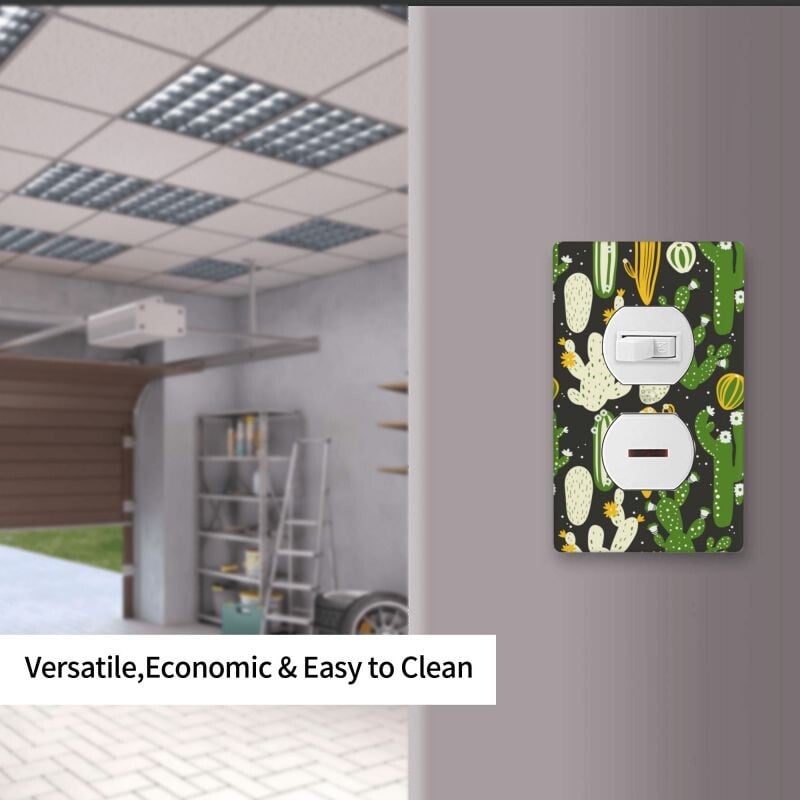 Animacinių filmų kaktuso sieninis skydas, jungiklis, plokštės dangčio dekoras