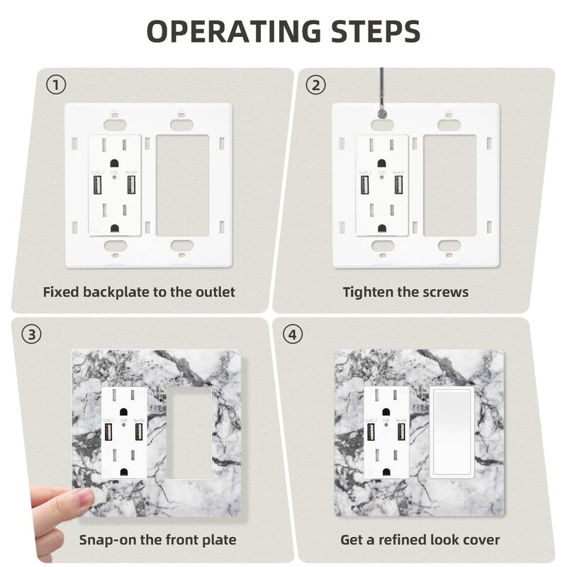 Τύπος χωρίς βίδα Μαρμάρινο μοτίβο Φωτιστικό Διπλό Πίνακας Διακόπτη Εναλλαγή Κάλυμμα πίνακα τοίχου Ηλεκτρικός διακόπτης Πίνακας Διακόσμηση δωματίου Υπνοδωμάτιο