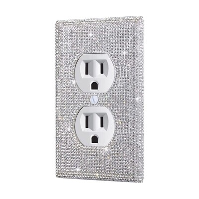 Standard SUA Creativ Sclipici Decorare Interruptor Panou Autocolant Strasuri Priză Cadru Placă de perete Capac Bling Plug Priză