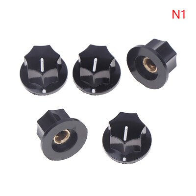 5 tk bakeliidi nupp MF-B01 MF-B02 MF-B03 kuusnurkne potentsiomeetri riba lüliti korgi sisemine auk 6 mm potentsiomeetri nupud