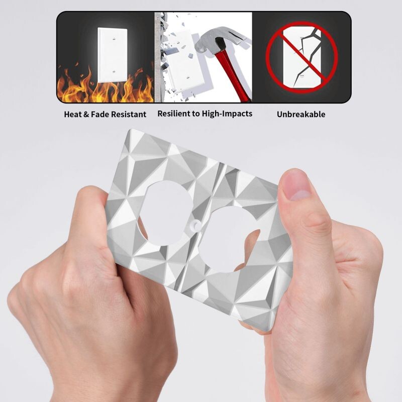 Model imprimat priză duplex panouri decorative de perete pentru comutator de lumină capac placă Decor Priză capac placa de perete pentru casa decorativă