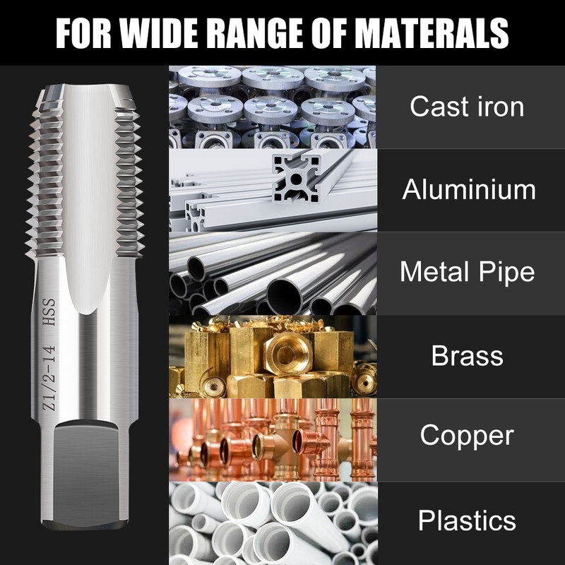 Pieskarieties HSS cauruļu krāns Z 1/8 1/4 3/8 1/2 Skrūves vītnes urbis bojātu vītņu labošanai Rokas vītņu vītņošanas rīki