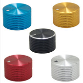 Alumiiniumist pöörlev elektrooniline potentsiomeetri nupp 6 mm läbimõõduga võlli helitugevuse reguleerimise helilüliti nupp 25 x 15,5 mm