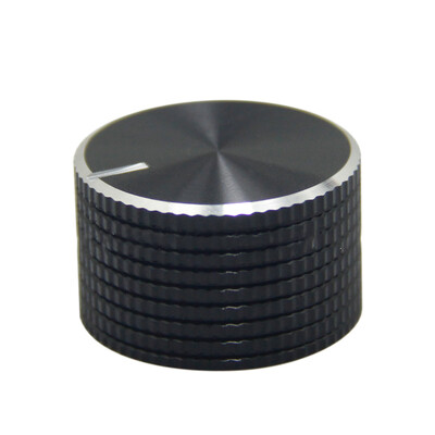 Alumiiniumist pöörlev elektrooniline potentsiomeetri nupp 6 mm läbimõõduga võlli helitugevuse reguleerimise helilüliti nupp 25 x 15,5 mm