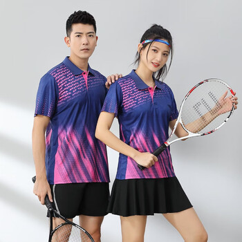 2024 New Polo Badminton Shirt Men Women Short Sleeve Golf Ping Pong Polyester Shirt Семейна лятна бадминтон волейболна фланелка