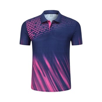 2024 New Polo Badminton Shirt Men Women Short Sleeve Golf Ping Pong Polyester Shirt Семейна лятна бадминтон волейболна фланелка