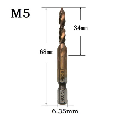 Metalo apdirbimo srieginis grąžtas šešiakampis sraigtas šešiakampis kotas M6x1 M8x1,25 mašinos sudėtinis srieginis srieginis grąžtas sriegio antgalio varžtas