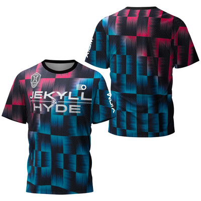 Ανδρικό μπλουζάκι πινγκ πονγκ υψηλών επιδόσεων Neon City, καλοκαιρινό μπλουζάκι μπάντμιντον, ανδρικό top club πινγκ πονγκ με κοντό μανίκι