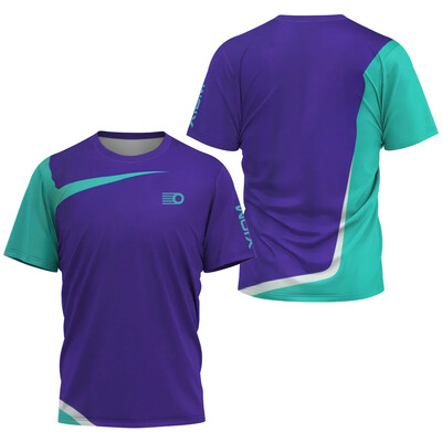 Ανδρικό μπλουζάκι πινγκ πονγκ υψηλών επιδόσεων Neon City, καλοκαιρινό μπλουζάκι μπάντμιντον, ανδρικό top club πινγκ πονγκ με κοντό μανίκι