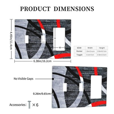 Rašto raudona juoda pilka scenos jungiklio dangtis kombinuotas lizdas sieninės plokštės miegamojo svetainei virtuvei namų dekoravimo skydelis