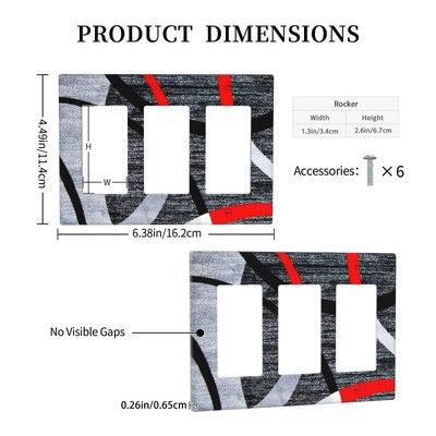 Rašto raudona juoda pilka scenos jungiklio dangtis kombinuotas lizdas sieninės plokštės miegamojo svetainei virtuvei namų dekoravimo skydelis