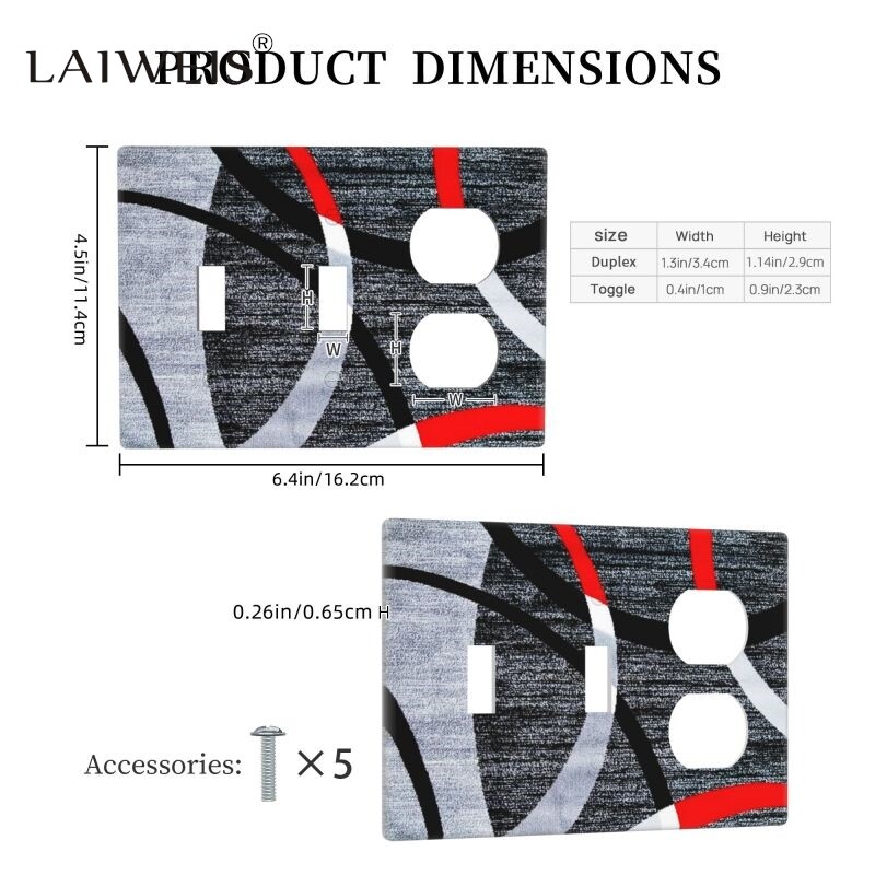 Rašto raudona juoda pilka scenos jungiklio dangtis kombinuotas lizdas sieninės plokštės miegamojo svetainei virtuvei namų dekoravimo skydelis