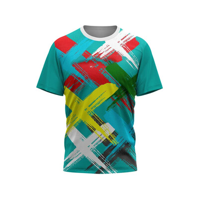 Vicces graffiti nyakkendőfesték Harajuku férfi póló tollaslabda asztalitenisz sportruházat edzőtermi felsők divatos rövid ujjú túlméretezett pólók